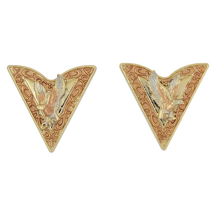 Fabriqué aux États-Unis - Pointes de col tricolores avec aigles pour la vente par Western Express