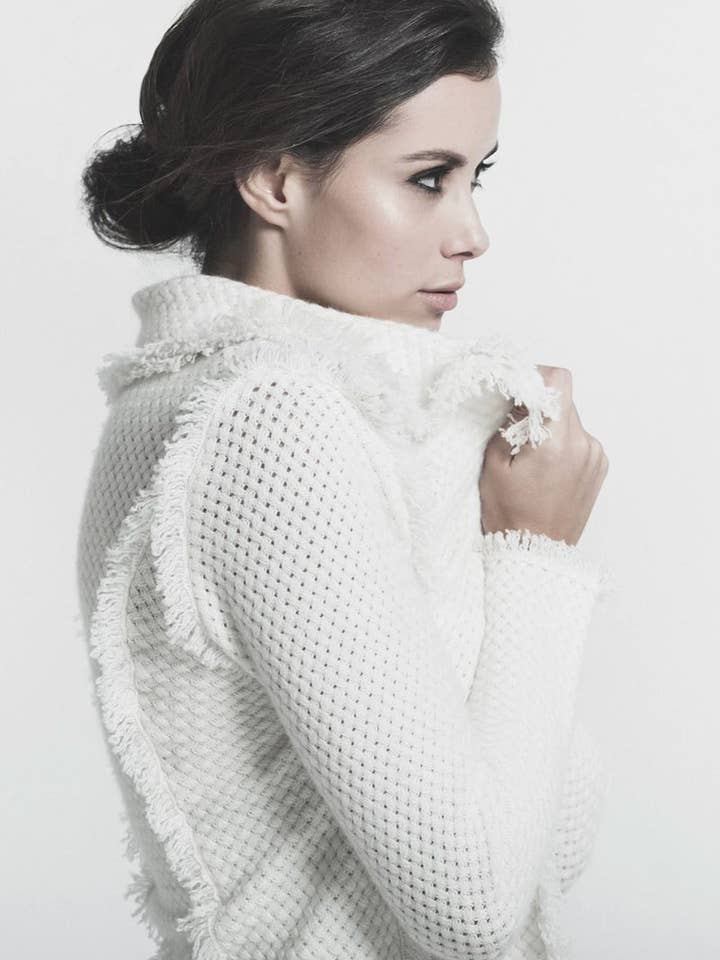 Veste COCO Classique - Bordeaux pour la vente par Nuan Cashmere