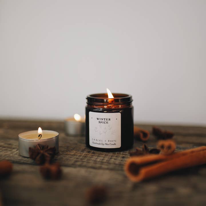 Embers & Roots - Wholesale Jar/Filled Candle - Winter Spice Medium Candle
