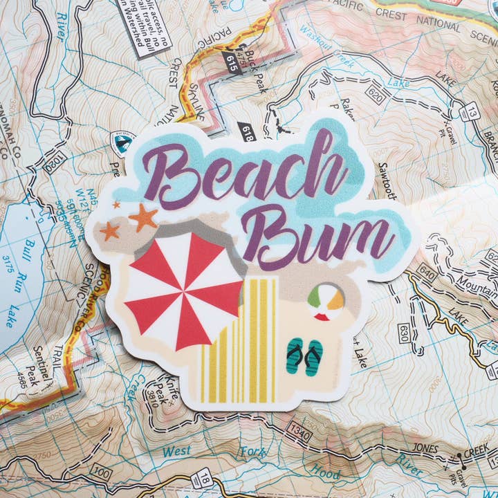 Sentinel Supply - Wholesale Sticker - Beach Bum Sticker - Cute Beach Decal for Tumblers & Laptops3