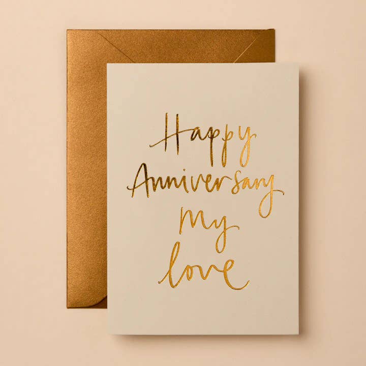 Anniversary Card | Modern Foil Stationery for wholesale by Gabrielle & Celine Greeting Cards USA