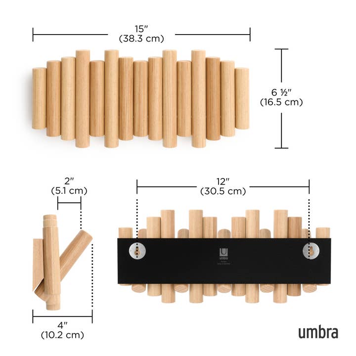 Umbra - Wholesale Wall Hook - Picket Wall-Mounted Coat Rack Rail Hook44