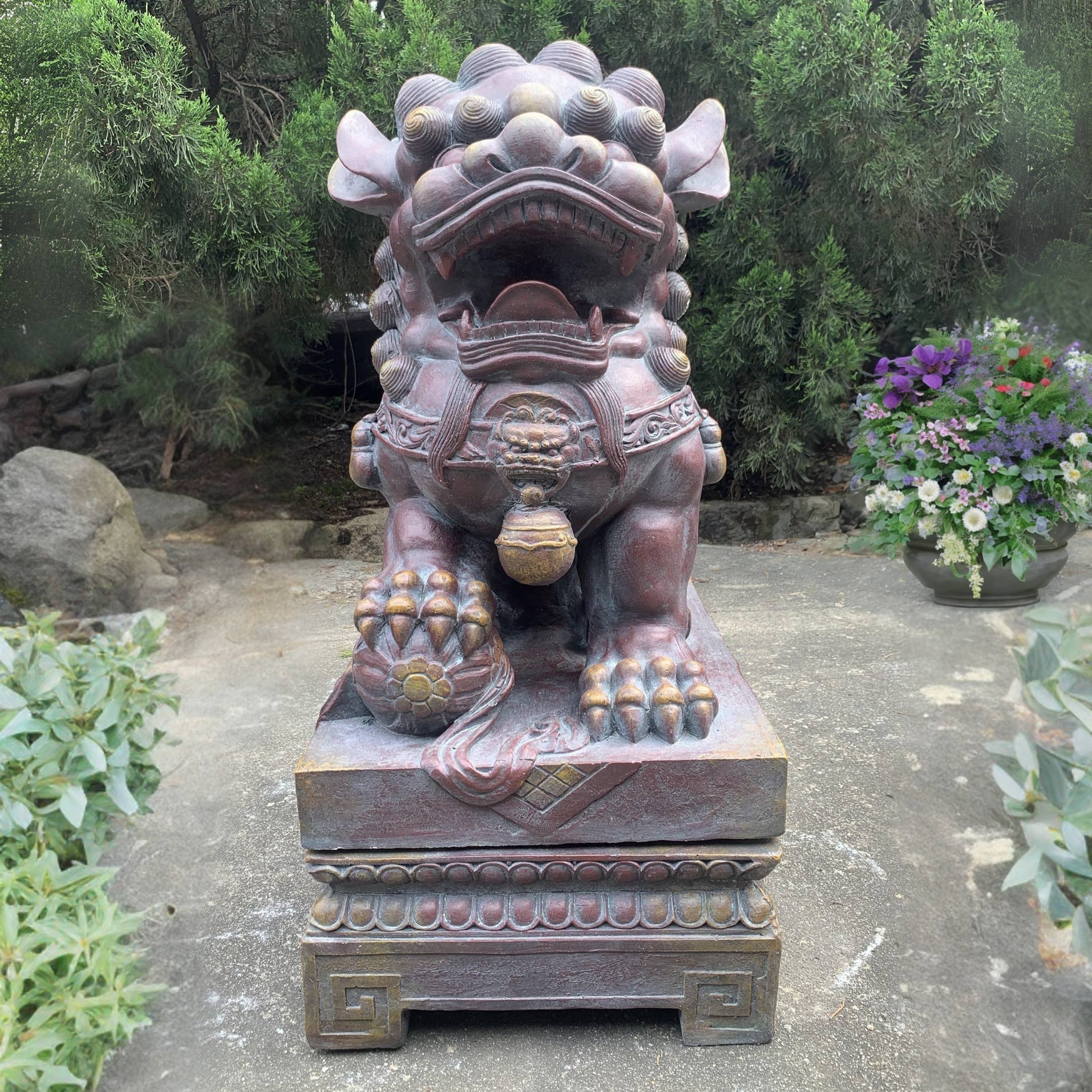 Zaer Ltd. International - Wholesale Sculpture - Magnesium Foo Dog Statues "Gan & An" 2PC/Set- Options10