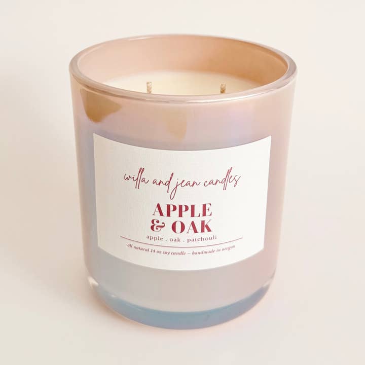 Apple & Oak 14 oz for wholesale by Willa and Jean Candles