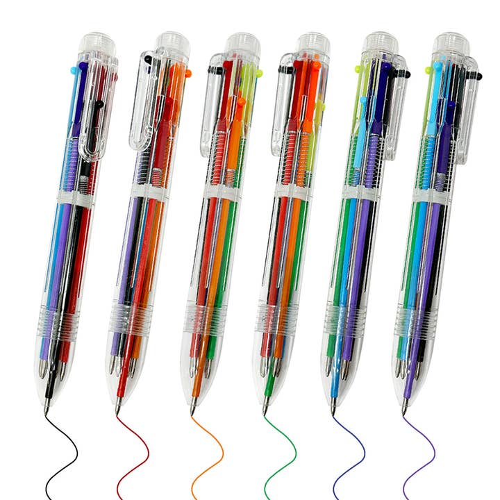 Wrapables.com - Wholesale Pen - Wrapables Multi-Color 6-in-1 Retractable Ballpoint Pens