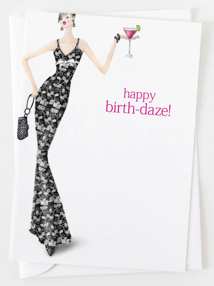 Happy Birth-daze Greeting Card C_9019 for wholesale by Ann Scott Design