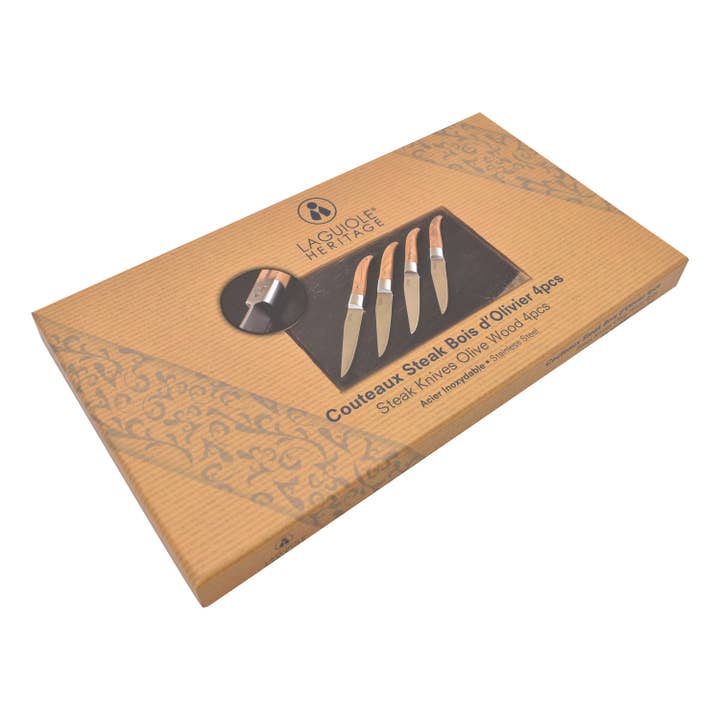 LAGUIOLE HERITAGE - Wholesale Table Knife - LAGUIOLE HERITAGE Olive Wood Steak Knife Set of 41