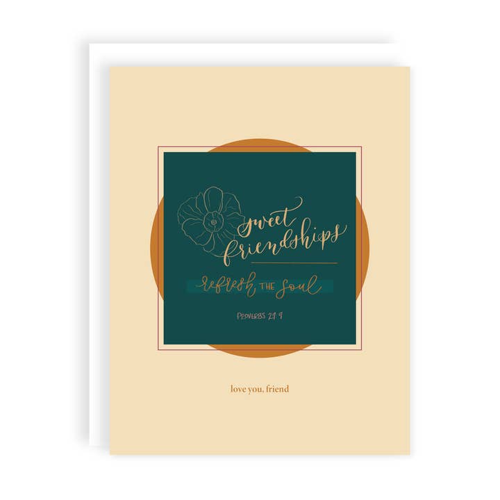 Sweet Friendship Card for wholesale by Kaitlyn Ashlee Art & Design