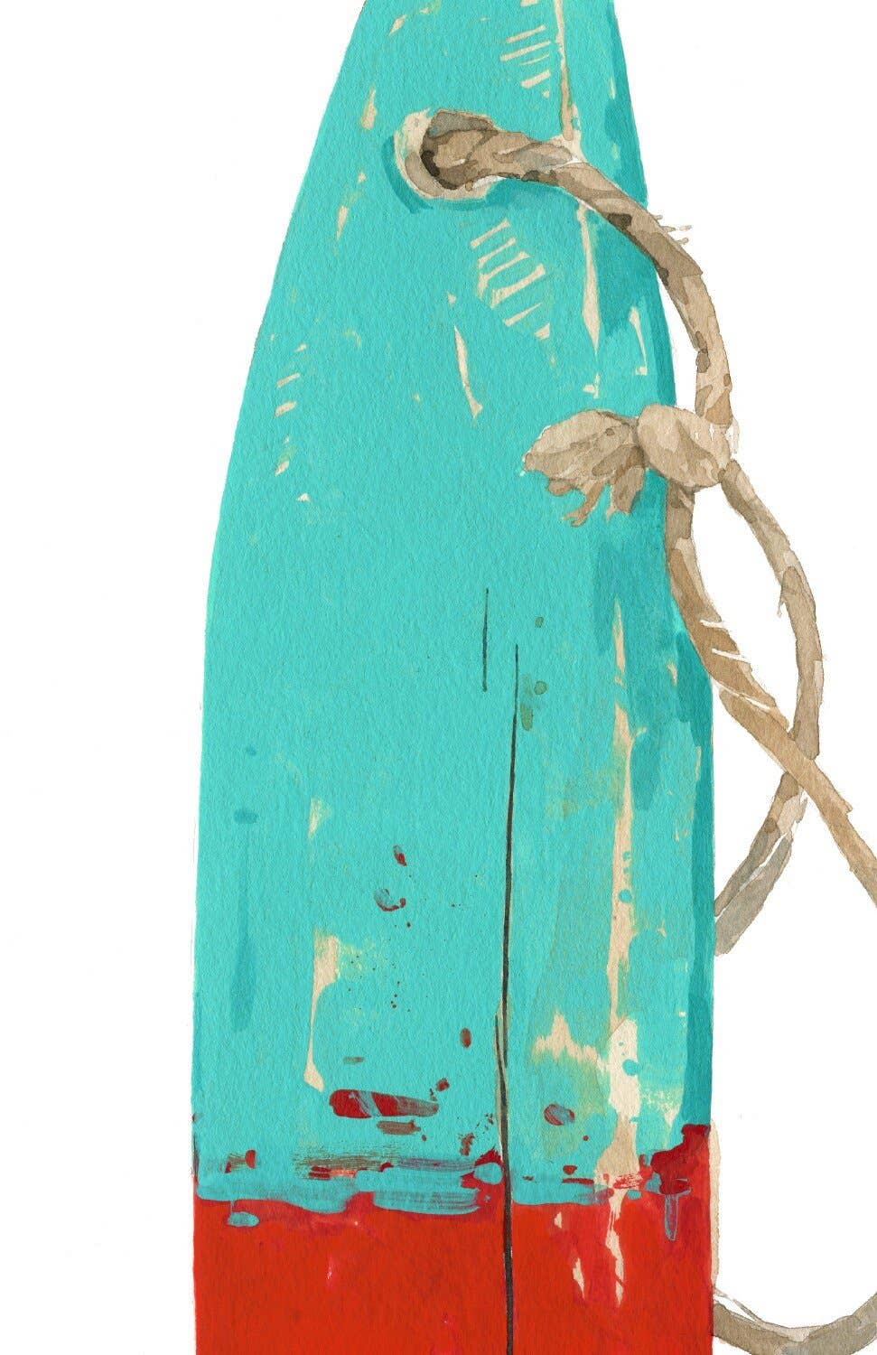 Studio Tuesday - Wholesale Art Print - Lobster Buoy Print, Teal and Red5
