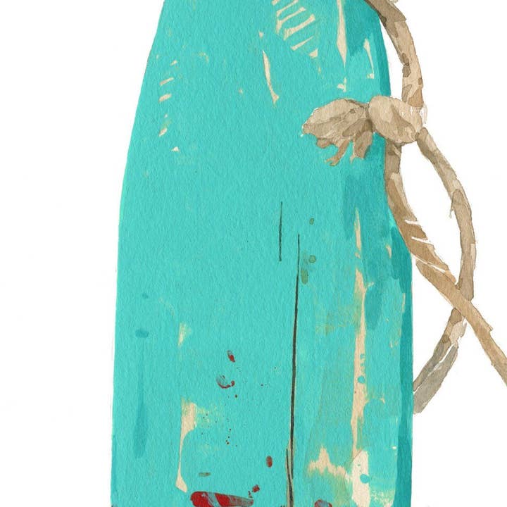 Studio Tuesday - Wholesale Art Print - Lobster Buoy Print, Teal and Red5