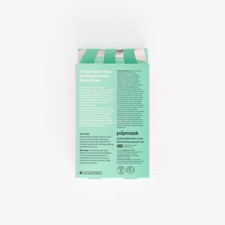 Popmask London - Wholesale Skin Smoothing Kit - Cool, Calm & Protected Sheet Mask2