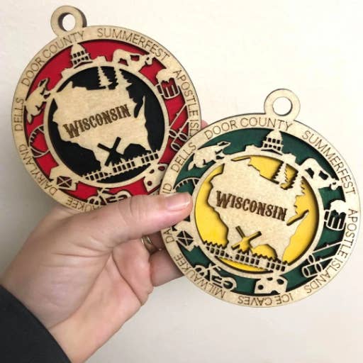Lauren's Custom Creations - Wholesale Ornament - Wisconsin Ornament
