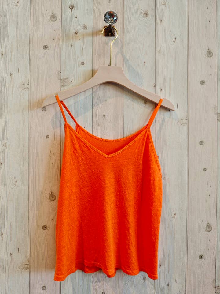 Linen & More – wholesale T-shirt (utan tryck) – Dam – REF 14893 100% LINNE T-SHIRT MED TUNNA REMMAR6