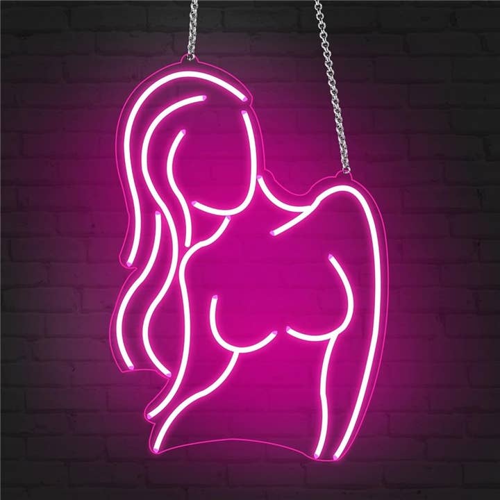 Lady Body Design con luce al neon a LED personalizzabile per la vendita all'ingrosso da parte di Mirazshoes WholeSale