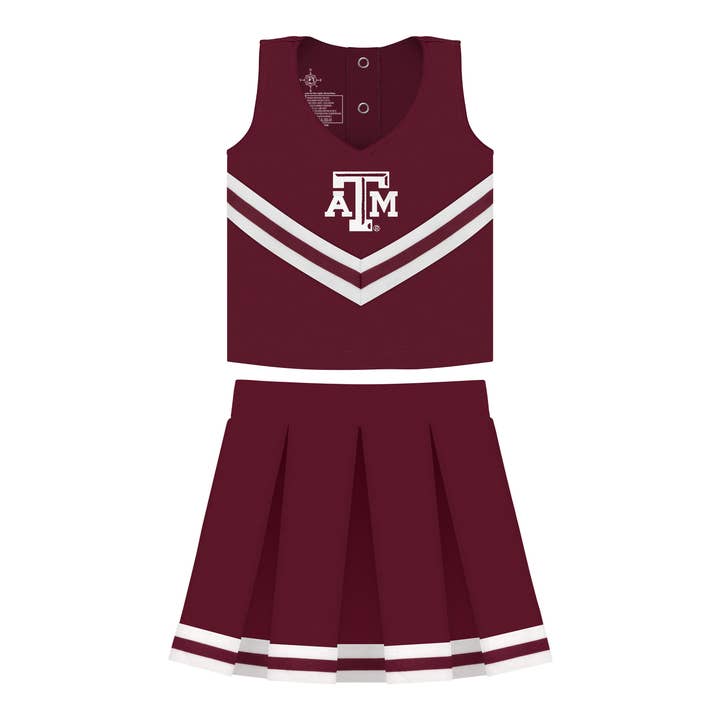 Texas A&M Aggies 3-Piece Girls Cheer Dress for wholesale by Creative Knitwear