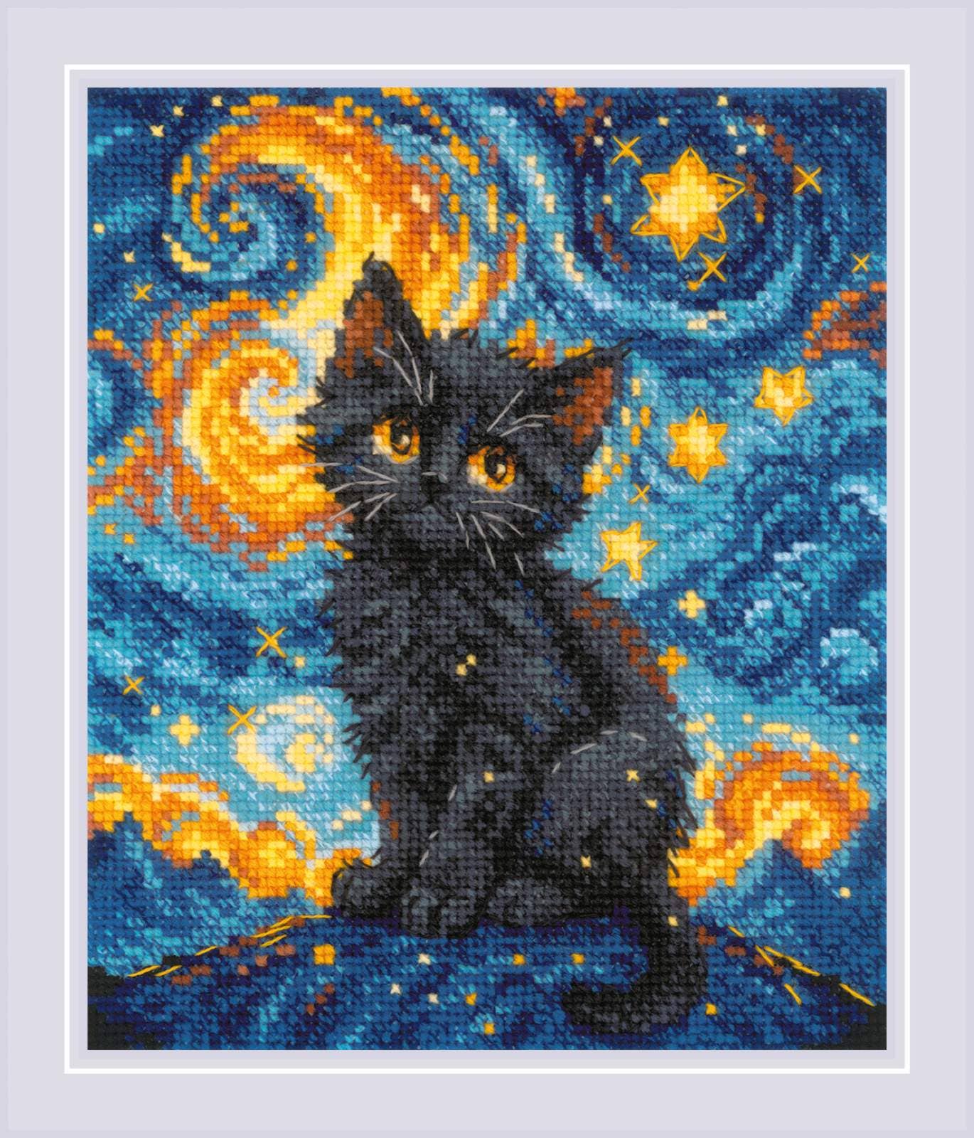 RIOLIS - Wholesale Embroidery/Cross Stitch Supplies - Cross Stitch Kit From Riolis 2288 Starry Cat 0