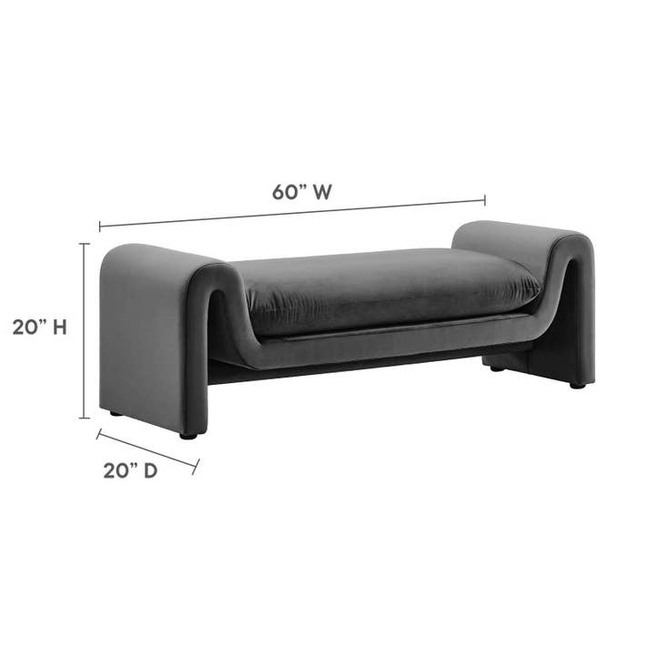 Modway - Wholesale Bench - Waverly Performance Velvet Bench