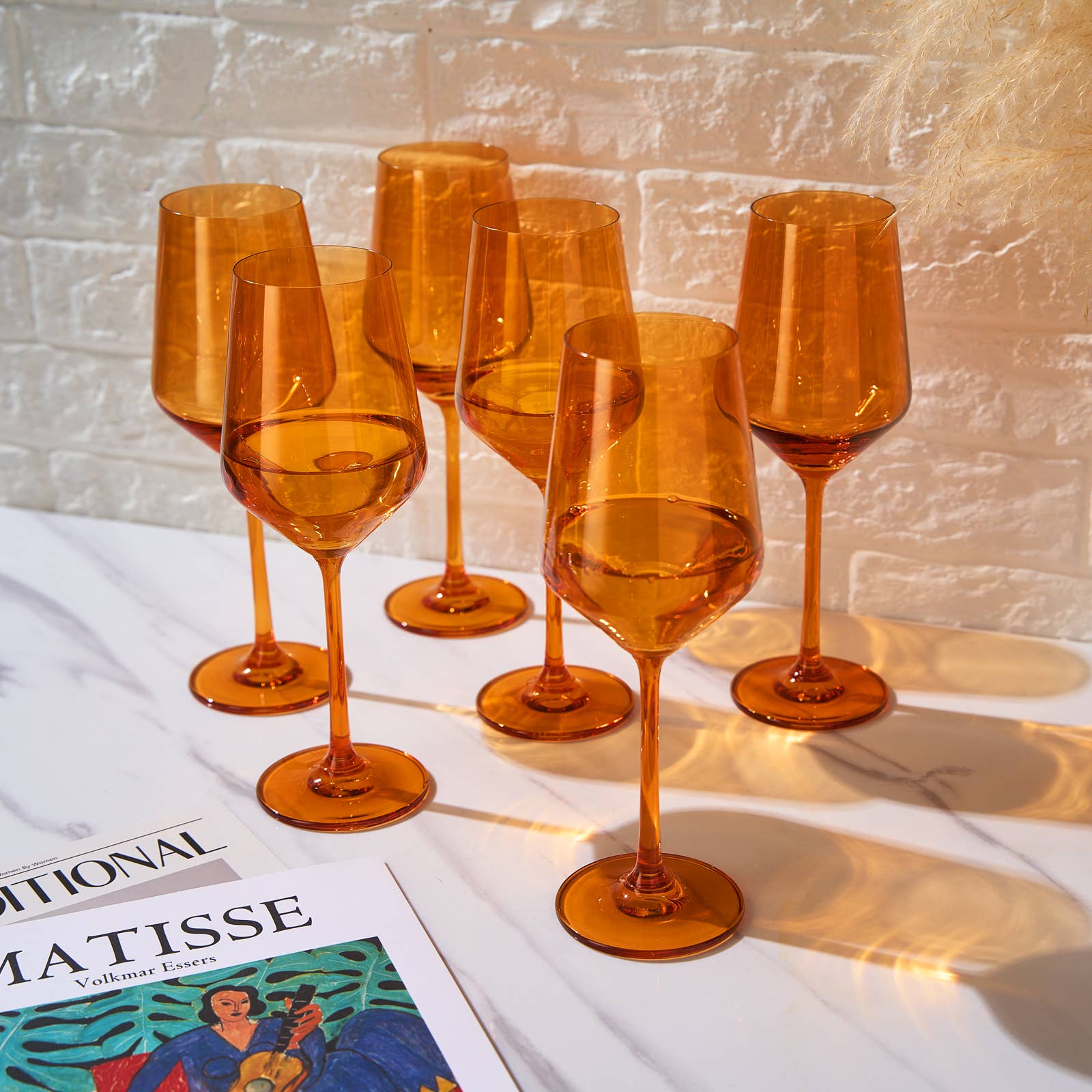 The Wine Savant /  Khen Glassware – Engroshandel Vinglas – Italiensk stil farvet vinglas sæt med 6 glas à 355 ml5