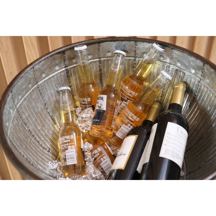 Quickway Imports - Wholesale Cooler/cooler bag - Galvanized Metal Beverage Cooler Tub with Stand5