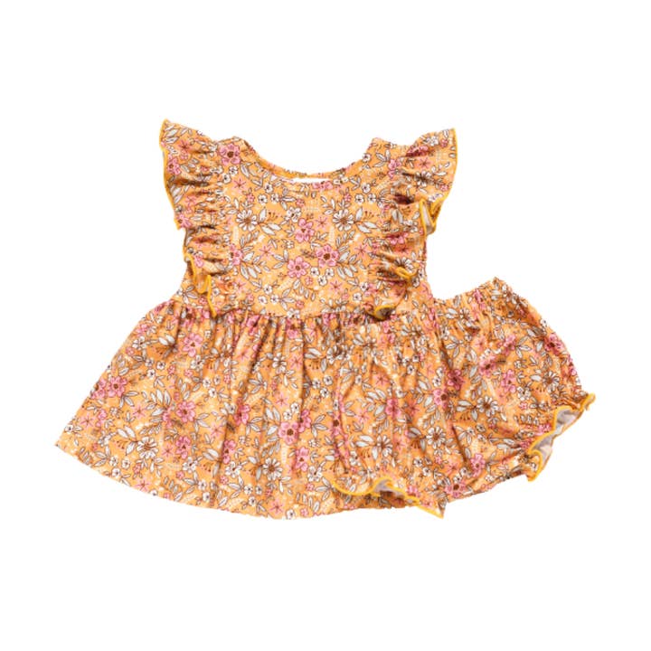 Conjunto de Vestido con Volantes | Floral Maíz para venta al por mayor de Remington Road