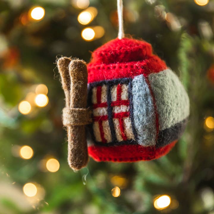Farmhouse Pottery - Wholesale Ornament - Felted Gondola Ornament1