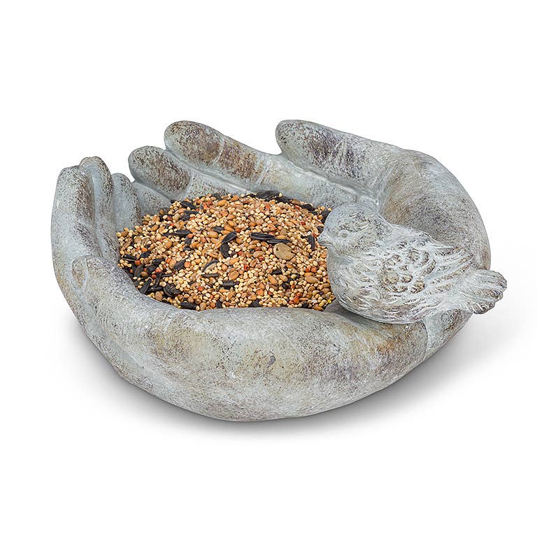 Abbott – wholesale Decorative tabletop object – Bird Resting on Hands-9"W-13392