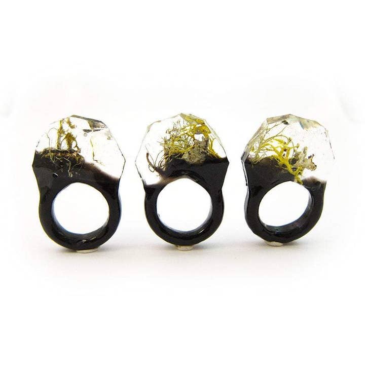 Terrarium Resin Ring | Size 7 US - Style 3D for wholesale by Squidlicks