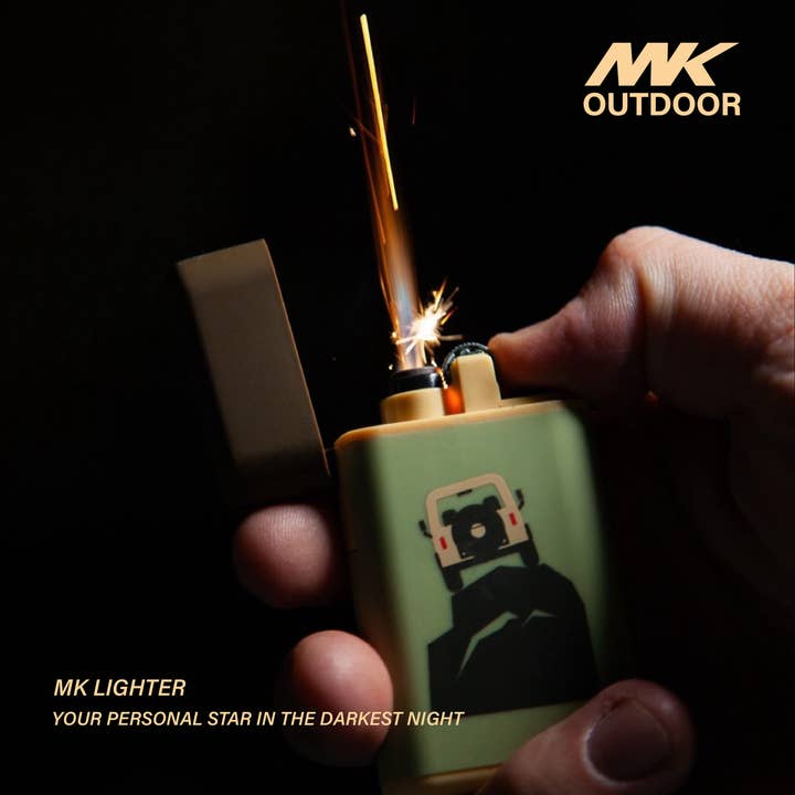 MK Lighter Company – Isqueiro por atacado – Isqueiro MK Série Outdoor, Conjunto Camper F, Isqueiro Torch Flame