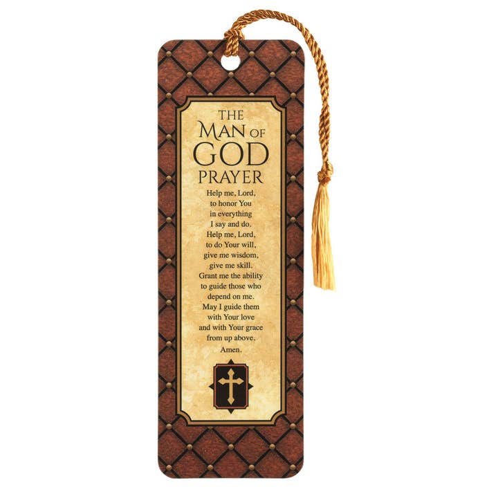 Bookmark Tassel Man Of God Prayer Paper 2X6 for wholesale by Dicksons
