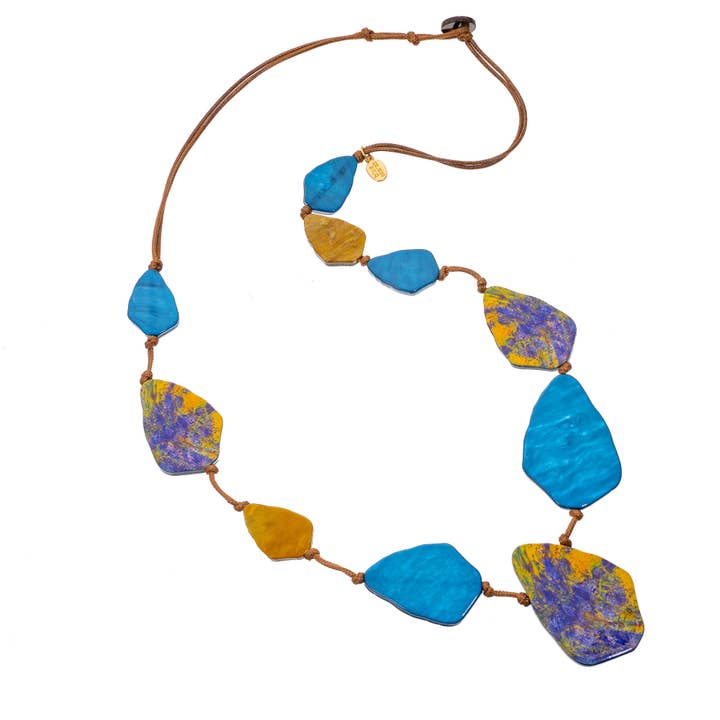 Symphonie-Halskette (Blau) für den Großhandel von Blue Scarab