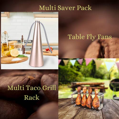 Tabletop Fly Fan & Stainless Steel Multi Rack for wholesale by VIGOR