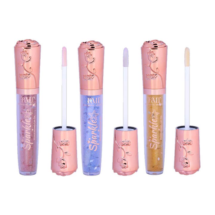 PINEAPPLE Beauty - Wholesale Lip Gloss - Romantic Beauty LG7125 Sparkle Glitter Lip Oil - 24 pcs