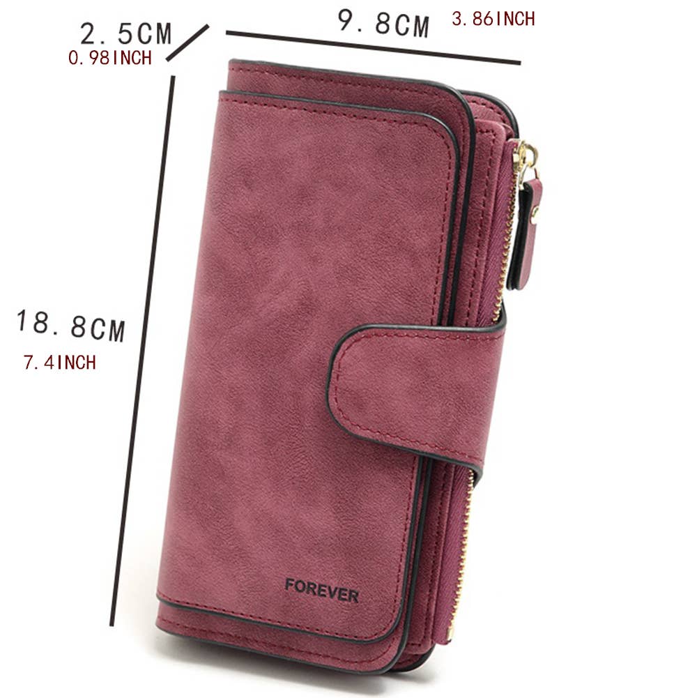 Wholesalesir - Wholesale Wallet - Women's - Long Matte PU Multi-purpose Women's Wallet9