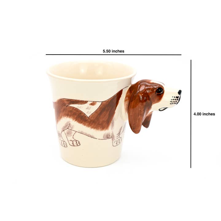 Art Floral Trading LLC - Wholesale Coffee Mug - MUG53 Basset Hound mug 10 oz