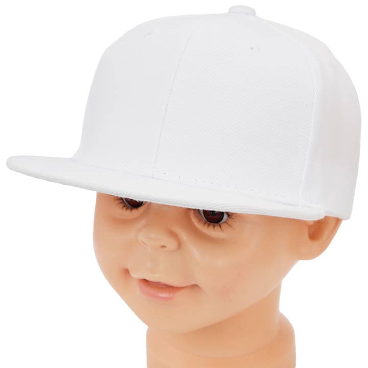 Cap Zone - Wholesale Baseball Cap - Kids - Kids Solid Twill Snap Back Flat Bill Cap30