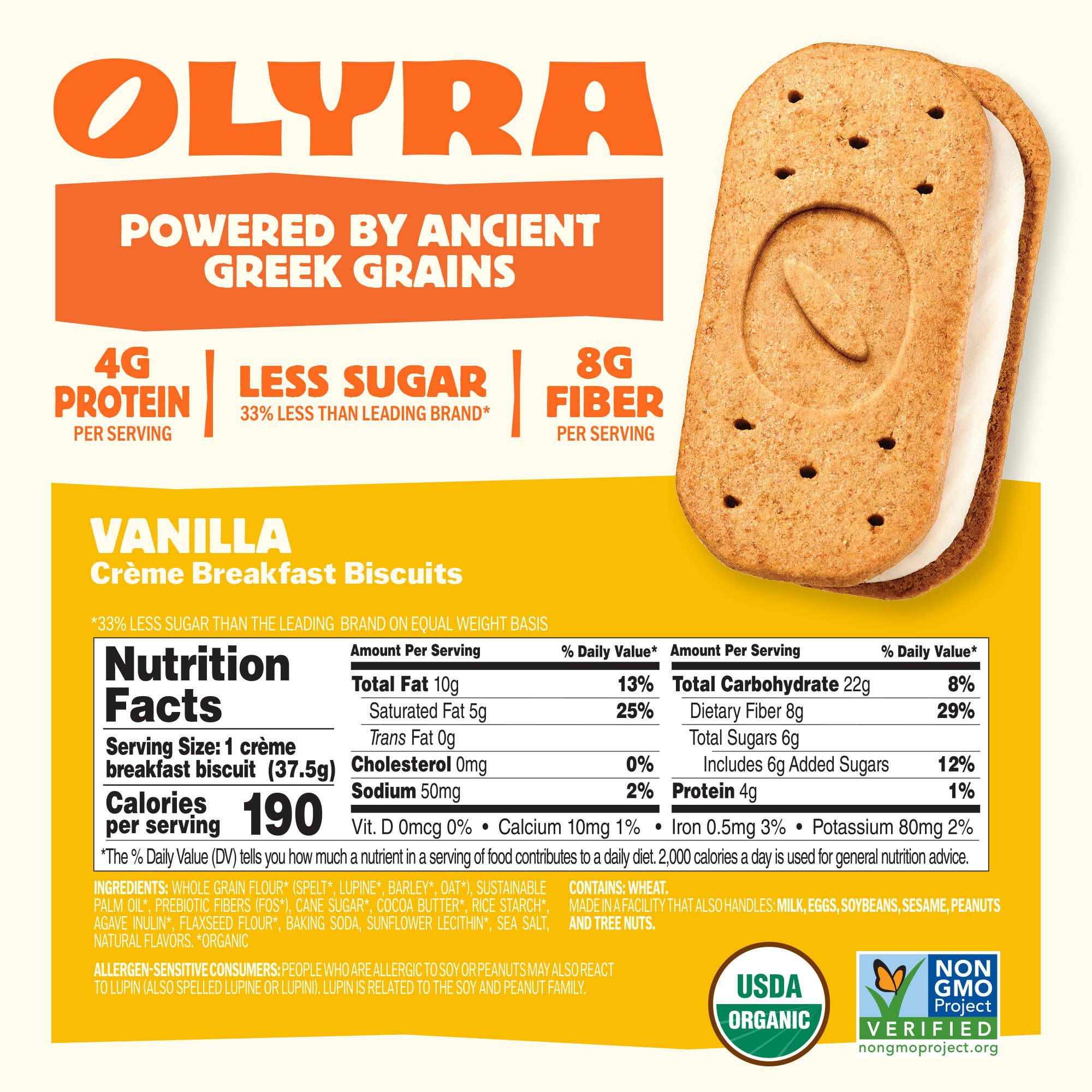 OLYRA - Wholesale Cookie - 12ct Vanilla Crème Breakfast Biscuits1