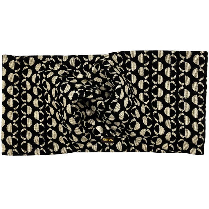 Fascia Twist Nero Beige a Pois Design Ponte Jersey per la vendita all'ingrosso da parte di KINDL wien