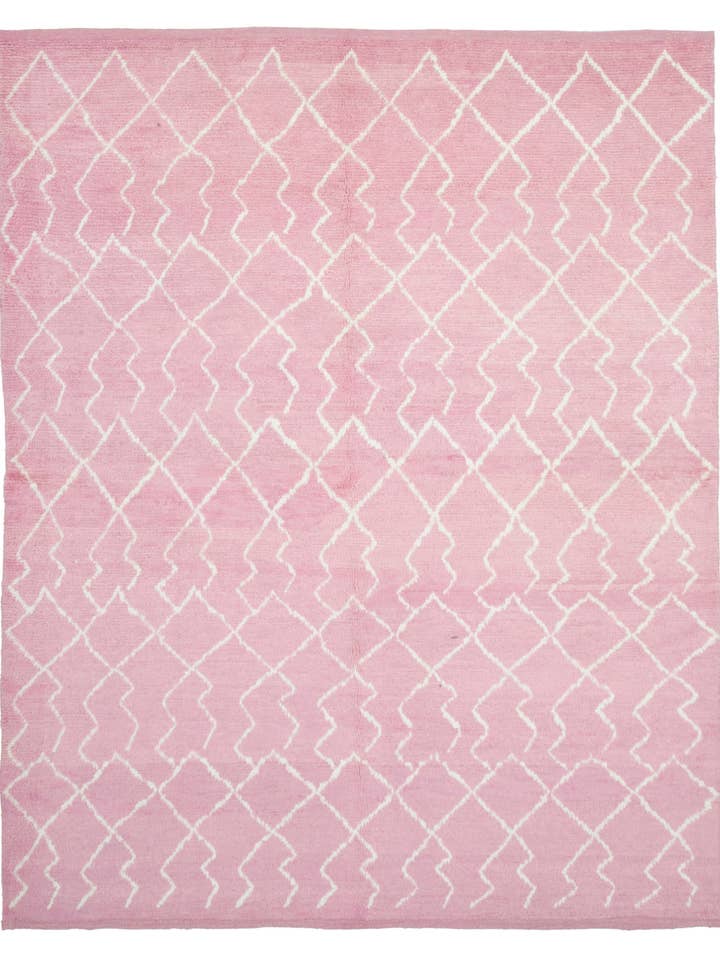 Tapis marocain rose 8x10 - 32965 pour la vente par RUG N CARPET