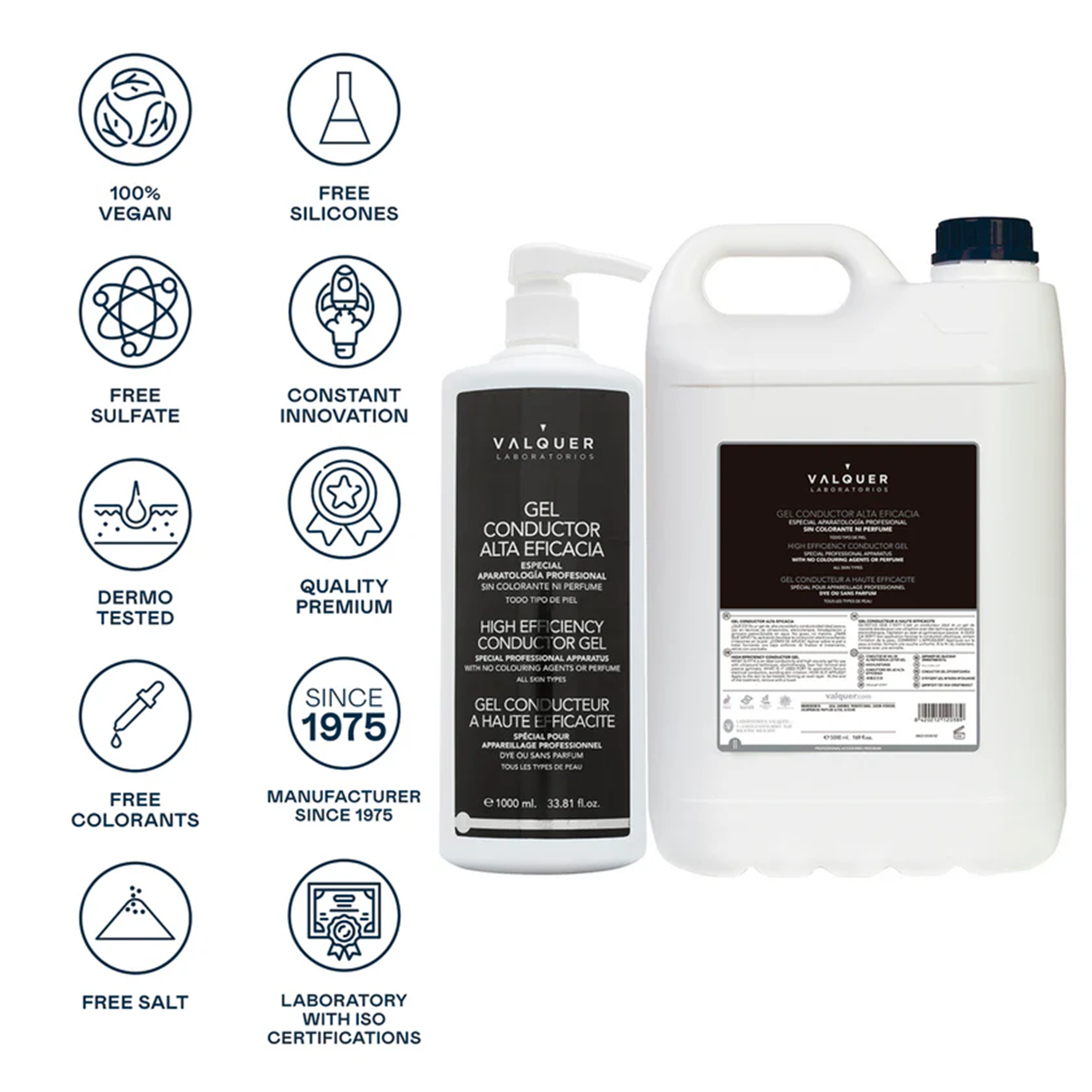 Valquer Laboratorios - Wholesale Electronic Skincare Device - Facial & Body Conductor Gel Pack - 6000 ml3