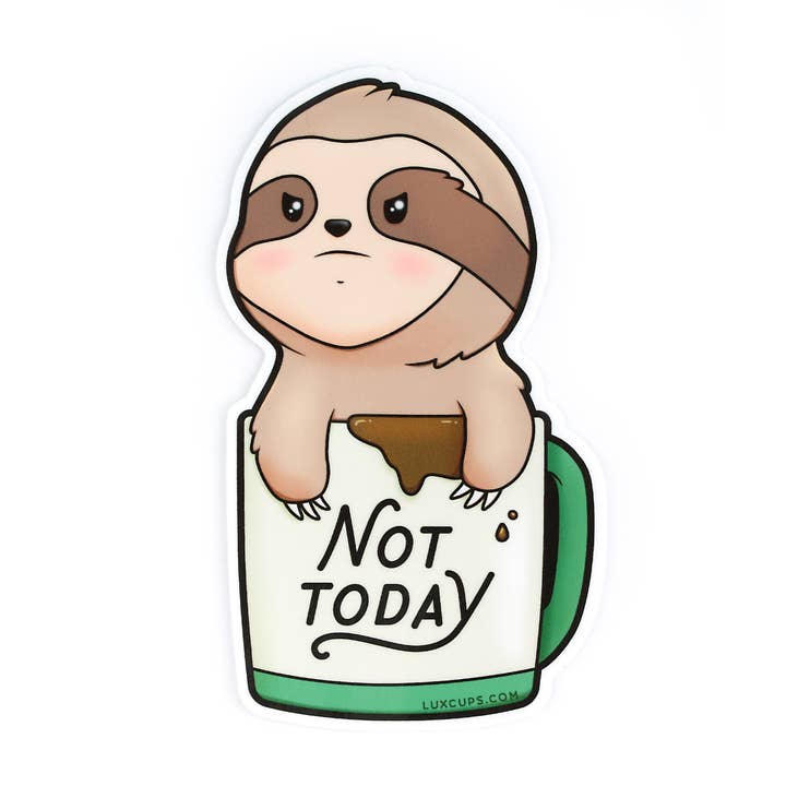 Sloth Mug Sticker for wholesale by LuxCups Creative