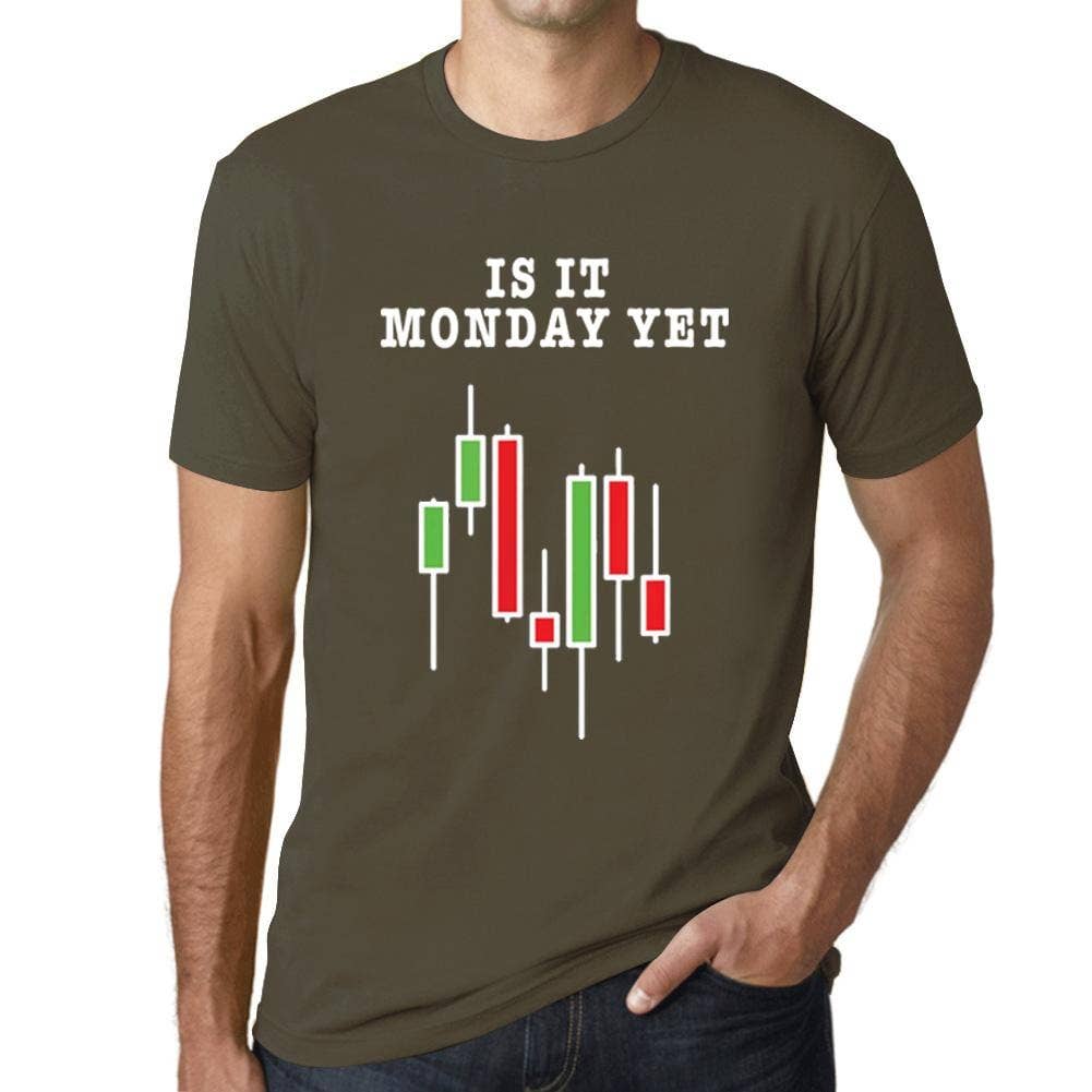 ULTRABASIC - Wholesale Screen Printed T-Shirt - Men's - Men’s Graphic T-Shirt Is It Monday Yet Stock Market Traders Aqua Gift Idea1
