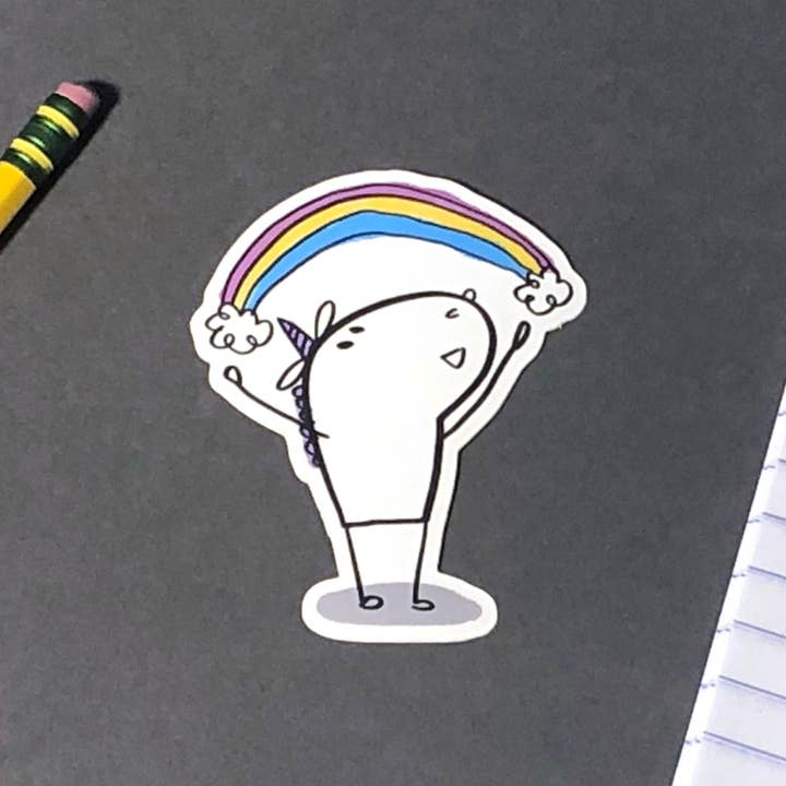 Sticker Licorne - Stickers personnalisés - Autocollants pour hydroflask - Stickers ordinateur portable pour la vente par Sarah Parker Illustration