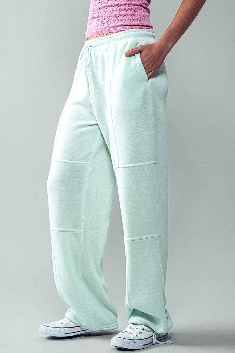 MINT Mineral Wash Drawstring Elastic Cuff Casual Joggers for wholesale on Faire1