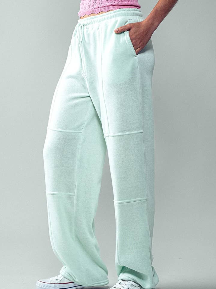 MINT Mineral Wash Drawstring Elastic Cuff Casual Joggers for wholesale on Faire1