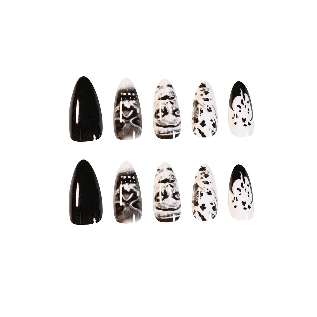 Nero Nail Art rimovibile indossabile con teschio punk scuro in vendita all'ingrosso su Faire2