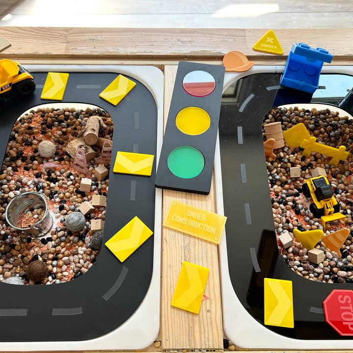 Stars and Sensory - Wholesale Toy Set - Kids - Large Construction Road & Train Flisat Insert