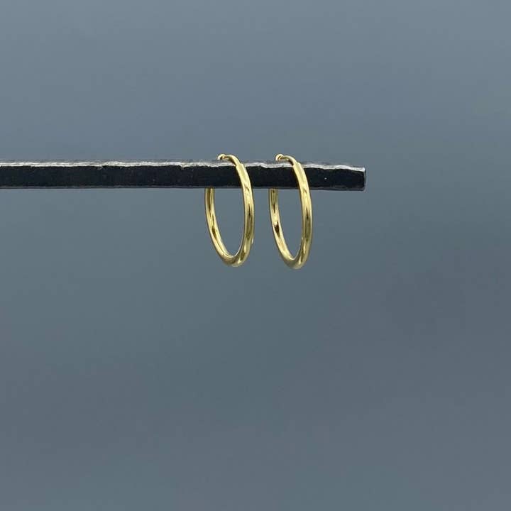 Something Silver - Wholesale Hoop Earrings - 1.5mm Gold-filled Endless Hoops0