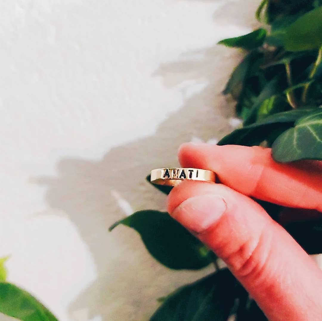 Loti jewels - Wholesale Band/Stacked Ring - ROSE RING IN BRASS WITH ENGRAVING10