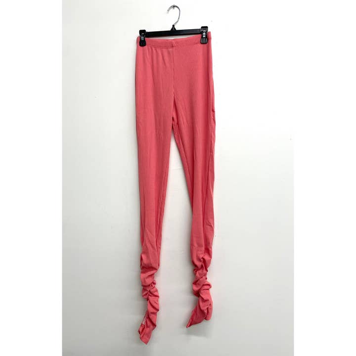 Uptown Apparel - Wholesale Fashion Leggings - Women's - B10613 Ribbed Ankle Ruched Leggings2