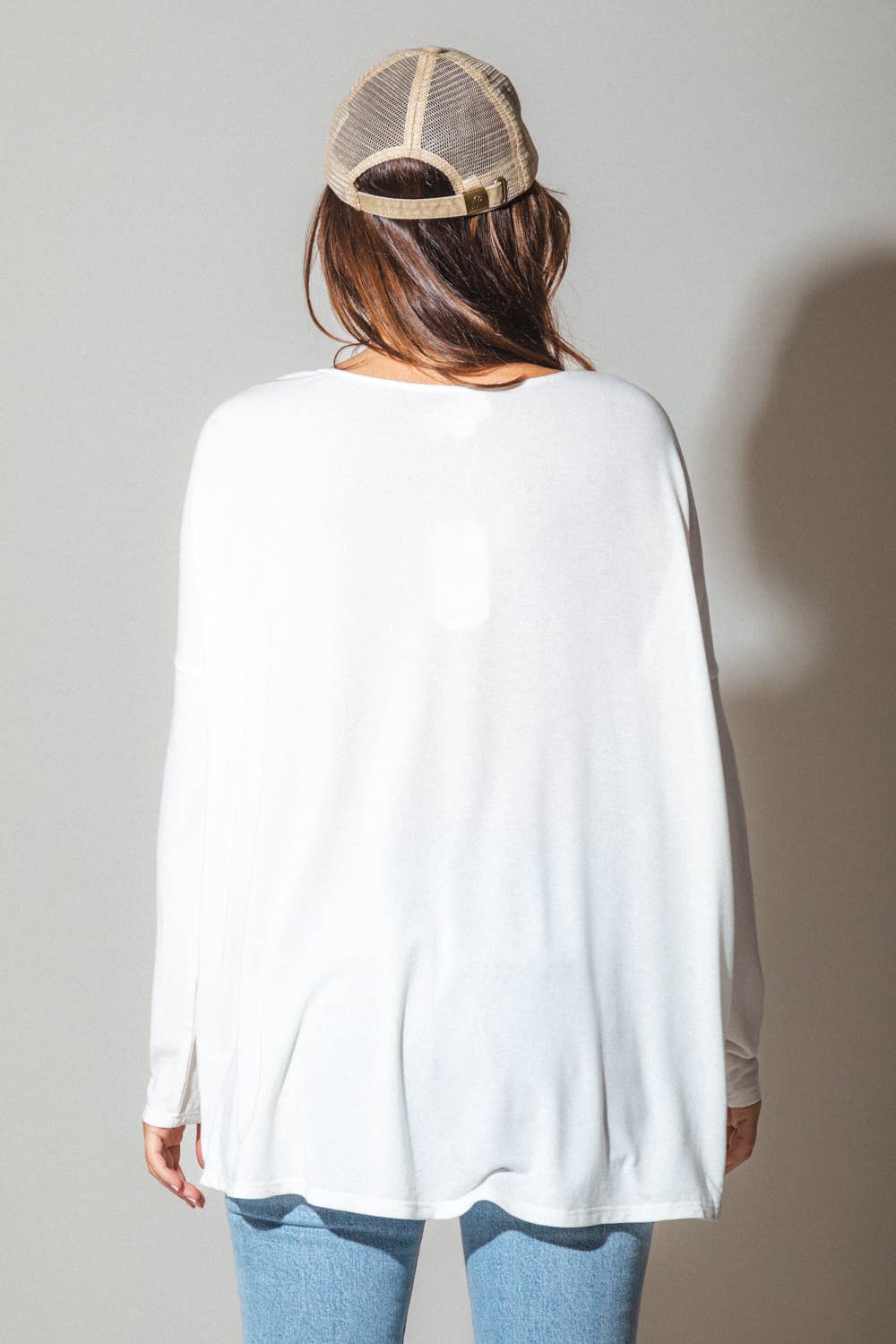 VERY J - Wholesale Tunic - Women's - LT24297-Long sleeve tunic knit top9